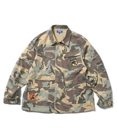 Lafayette Washed Ripstop Field L/S Shirt Woodland Camouflage