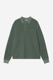 Carhartt WIP Waffle Rugby L/S Shirt Dark Scarab, Garment Dyed