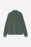 Carhartt WIP Waffle Rugby L/S Shirt Dark Scarab, Garment Dyed