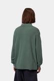 Carhartt WIP Waffle Rugby L/S Shirt Dark Scarab, Garment Dyed