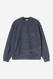 Carhartt WIP Lambert Crewneck Sweatshirt Dark Navy, Moon Wash