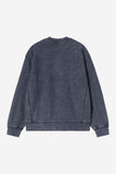 Carhartt WIP Lambert Crewneck Sweatshirt Dark Navy, Moon Wash