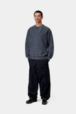 Carhartt WIP Lambert Crewneck Sweatshirt Dark Navy, Moon Wash