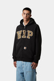 Carhartt WIP Hooded WIP Sweat Jacket Black, Stone Washed