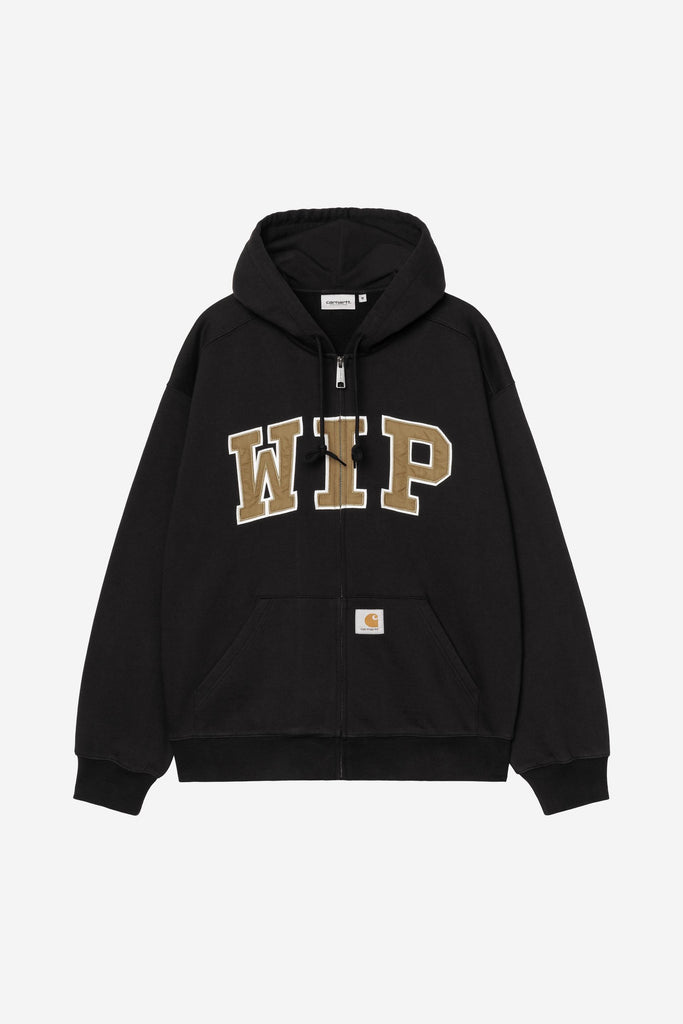 Carhartt WIP Hooded WIP Sweat Jacket Black, Stone Washed
