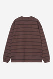 Carhartt WIP Cardona Pocket L/S Tee Cardona Stripe, Natural/Palisander, Garment dyed