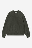 Carhartt WIP Lambert Crew Sweatshirt Raven, Moon Wash