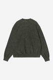 Carhartt WIP Lambert Crew Sweatshirt Raven, Moon Wash