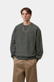 Carhartt WIP Lambert Crew Sweatshirt Raven, Moon Wash