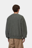 Carhartt WIP Lambert Crew Sweatshirt Raven, Moon Wash