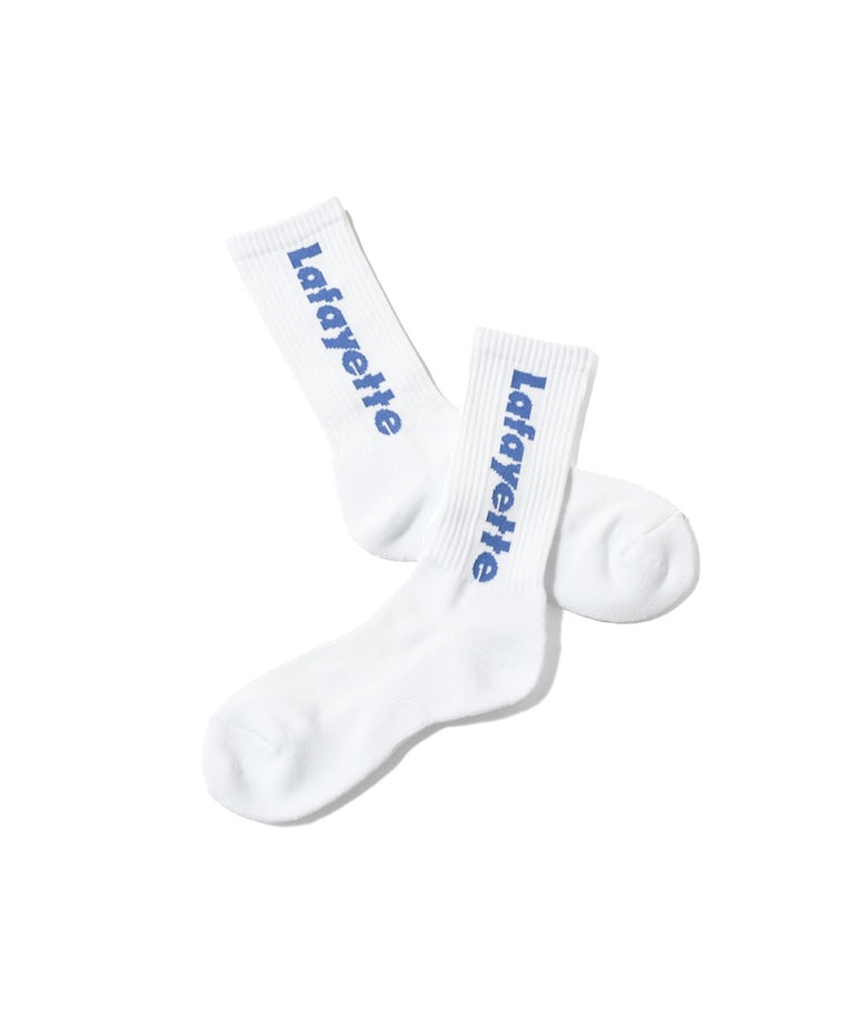 Lafayette Logo Crew Socks White