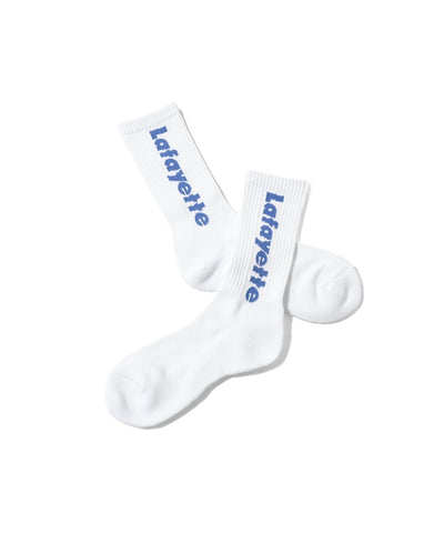 Lafayette Logo Crew Socks White