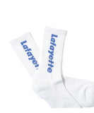 Lafayette Logo Crew Socks White