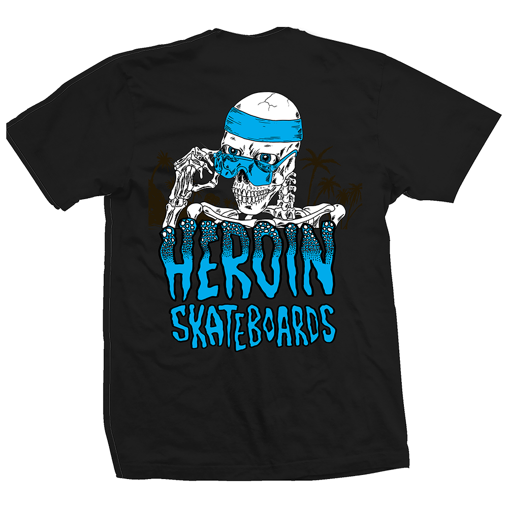 Heroin Skateboards Skeleton S/S Tee Black
