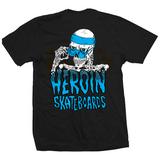 Heroin Skateboards Skeleton S/S Tee Black