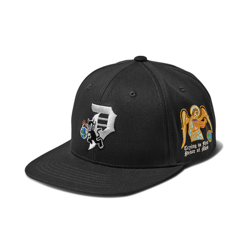 Primitive Skateboard Savior Snapback Hat Black