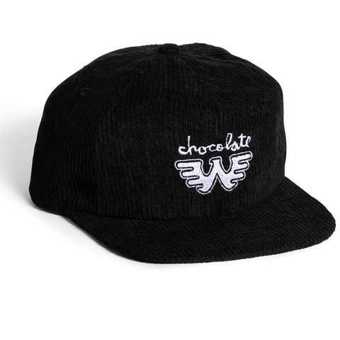 Chocolate Waylon Jennings W Cord 5 Panel Hat Black
