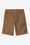 Carhartt WIP Single Knee Short Hamilton Brown, Rinsed