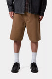 Carhartt WIP Single Knee Short Hamilton Brown, Rinsed