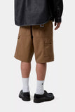 Carhartt WIP Single Knee Short Hamilton Brown, Rinsed