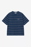 Carhartt WIP Matti S/S Tee Matti Stripe, Blue/Phlox, Overdyed