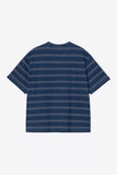 Carhartt WIP Matti S/S Tee Matti Stripe, Blue/Phlox, Overdyed