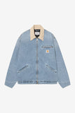 Carhartt WIP OG Detroit Jacket Blue/Dusty H Brown, Burst Washed