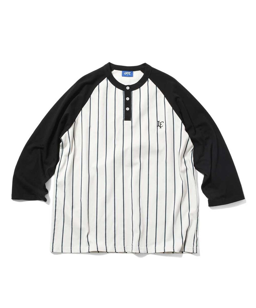 Lafayette Pinstripe Raglan Sleeve Tee White