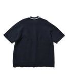Lafayette Raven Pattern Summer Knit S/S Shirt Navy