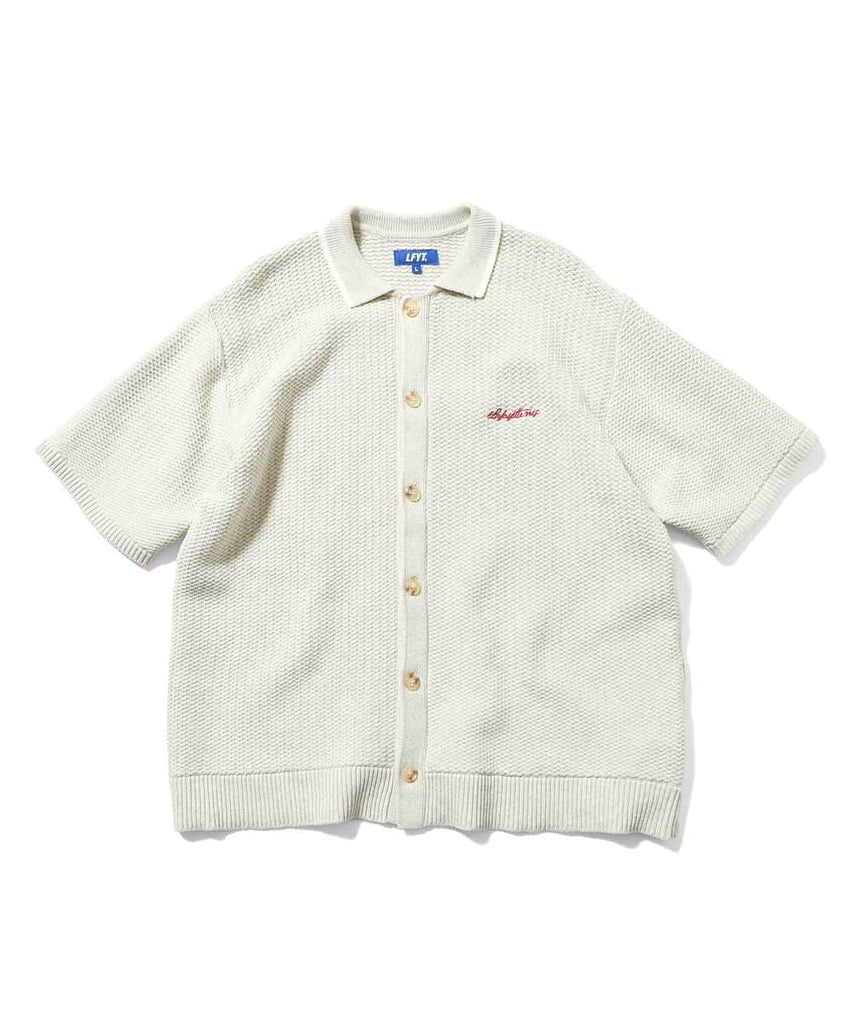 Lafayette Raven Pattern Summer Knit S/S Shirt Ivory