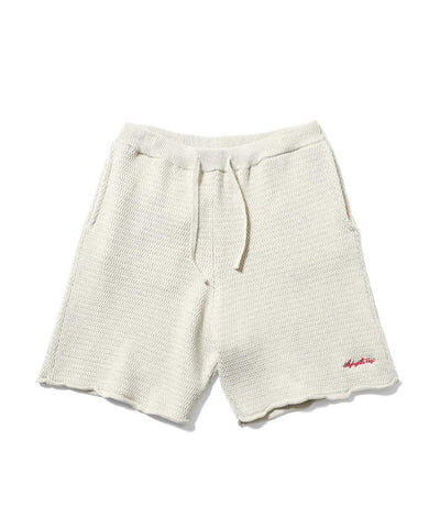 Lafayette Raven Pattern Summer Knit Shorts Ivory