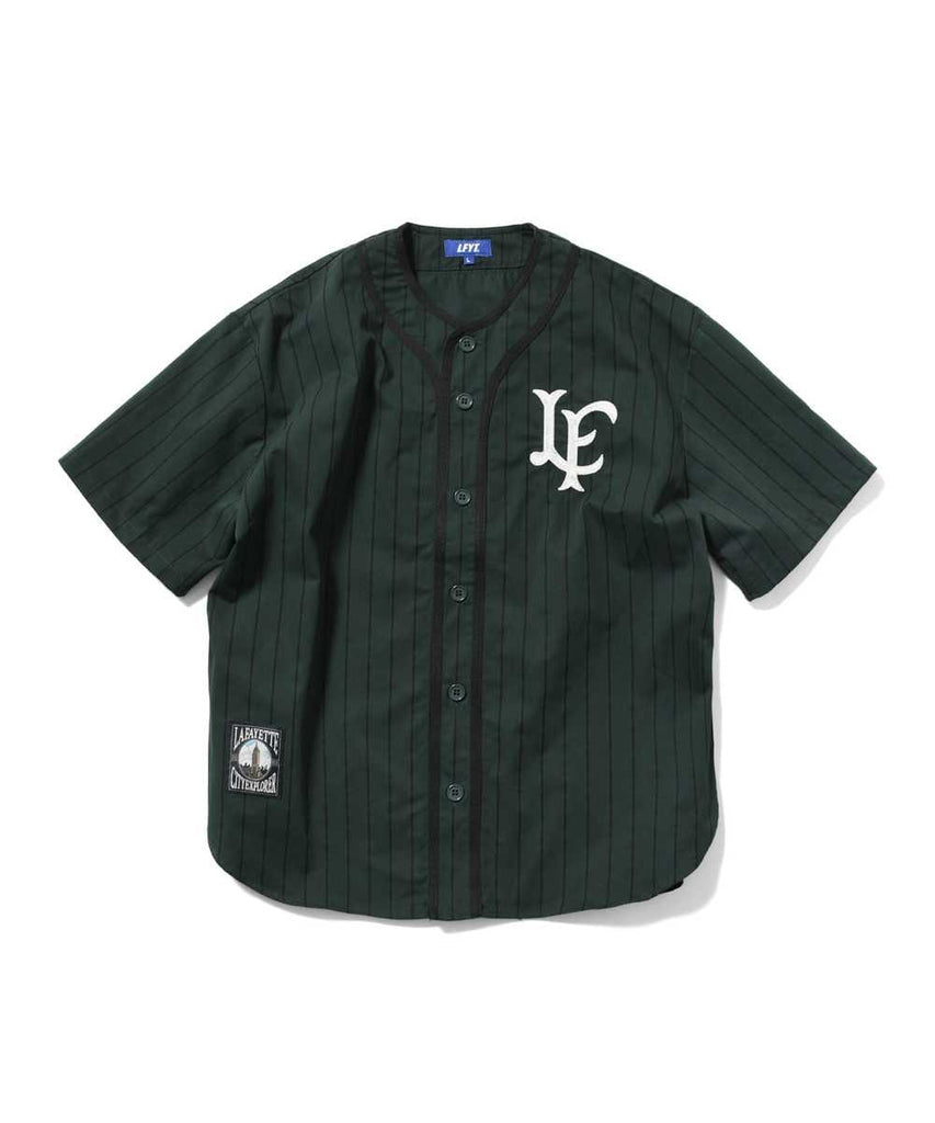 Lafayette Old Style LF Logo Baseball S/S Shirt Green