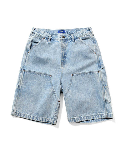 Lafayette Double Knee Denim Painter Shorts Light Blue
