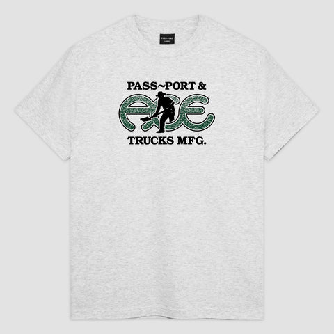 Ace Trucks x Pass Port Hammertone S/S Tee Ash