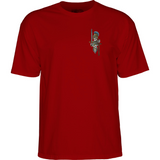 Powell Peralta Dan Corrigan Chess Skulls S/S Tee Burgundy