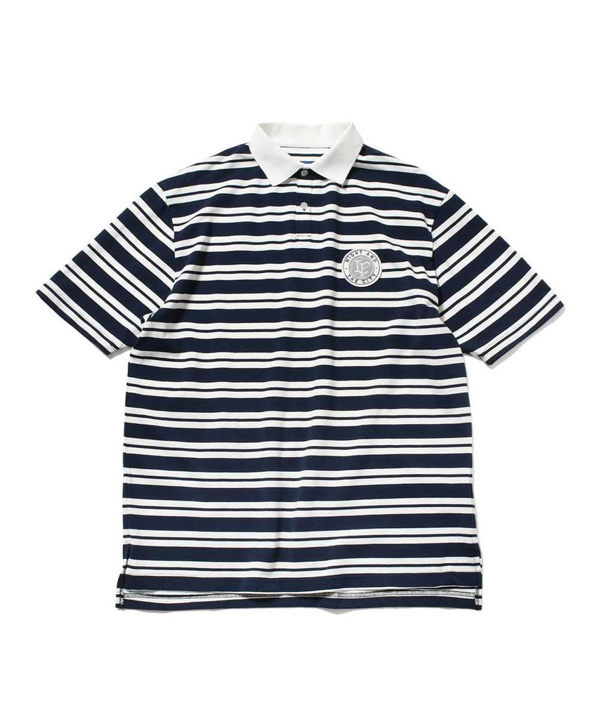 Lafayette Athleisure Striped S/S Polo Shirt Navy