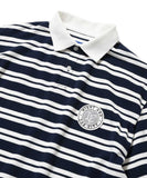 Lafayette Athleisure Striped S/S Polo Shirt Navy