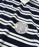 Lafayette Athleisure Striped S/S Polo Shirt Navy
