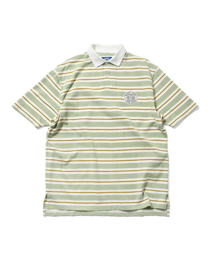 Lafayette Athleisure Striped S/S Polo Shirt Green