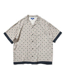 Lafayette Arabesque Pattern Open Collar S/S Shirt White