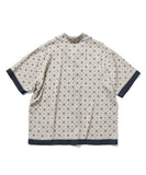 Lafayette Arabesque Pattern Open Collar S/S Shirt White