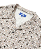 Lafayette Arabesque Pattern Open Collar S/S Shirt White