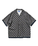 Lafayette Arabesque Pattern Open Collar S/S Shirt Navy