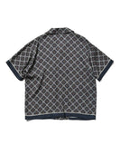 Lafayette Arabesque Pattern Open Collar S/S Shirt Navy