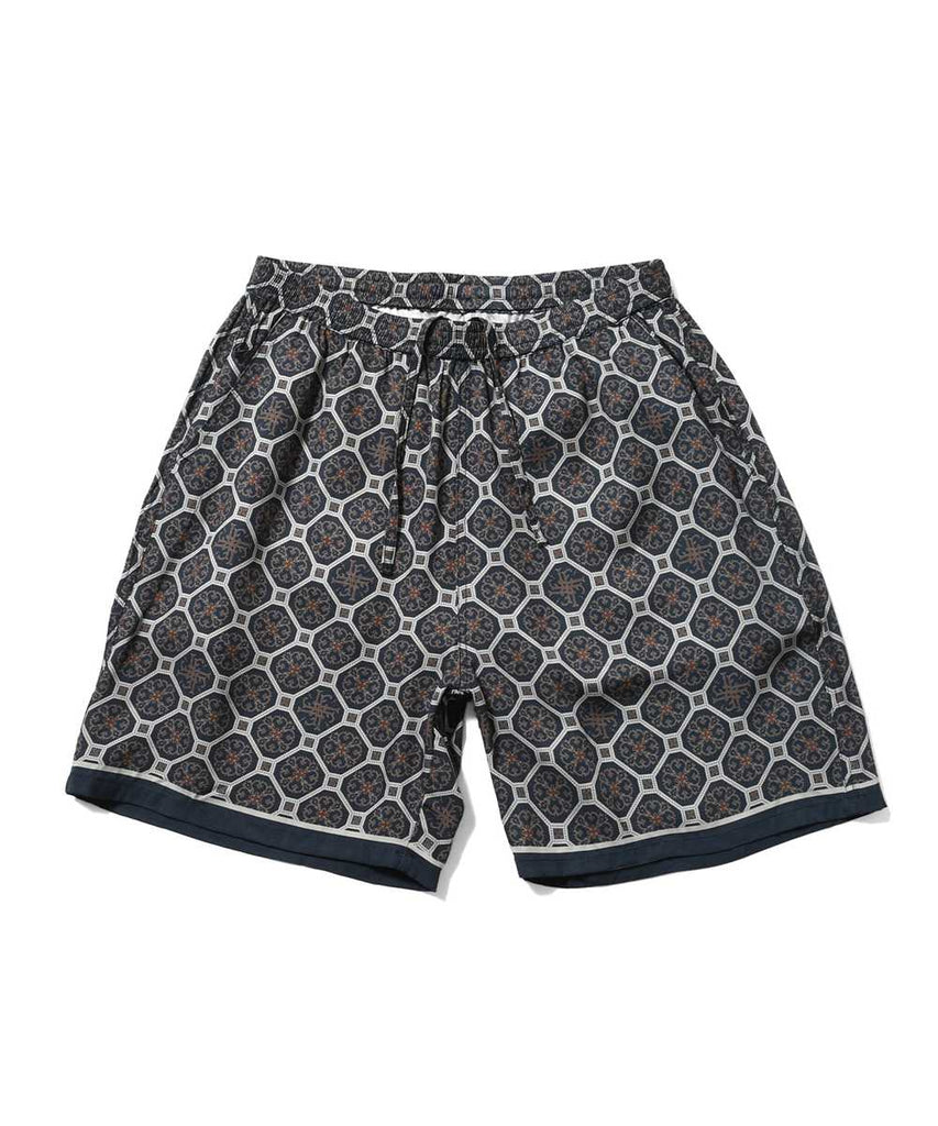 Lafayette Arabesque Pattern Easy Shorts Navy