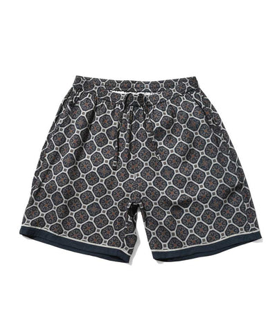 Lafayette Arabesque Pattern Easy Shorts Navy