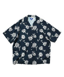 Lafayette Rose Open Collar S/S Shirt Navy