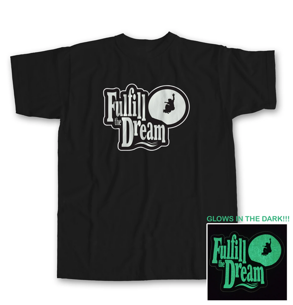 Shorty’s Skateboards Limited Edition Glow In The Dark Fulfill the Dream S/S Tee Black