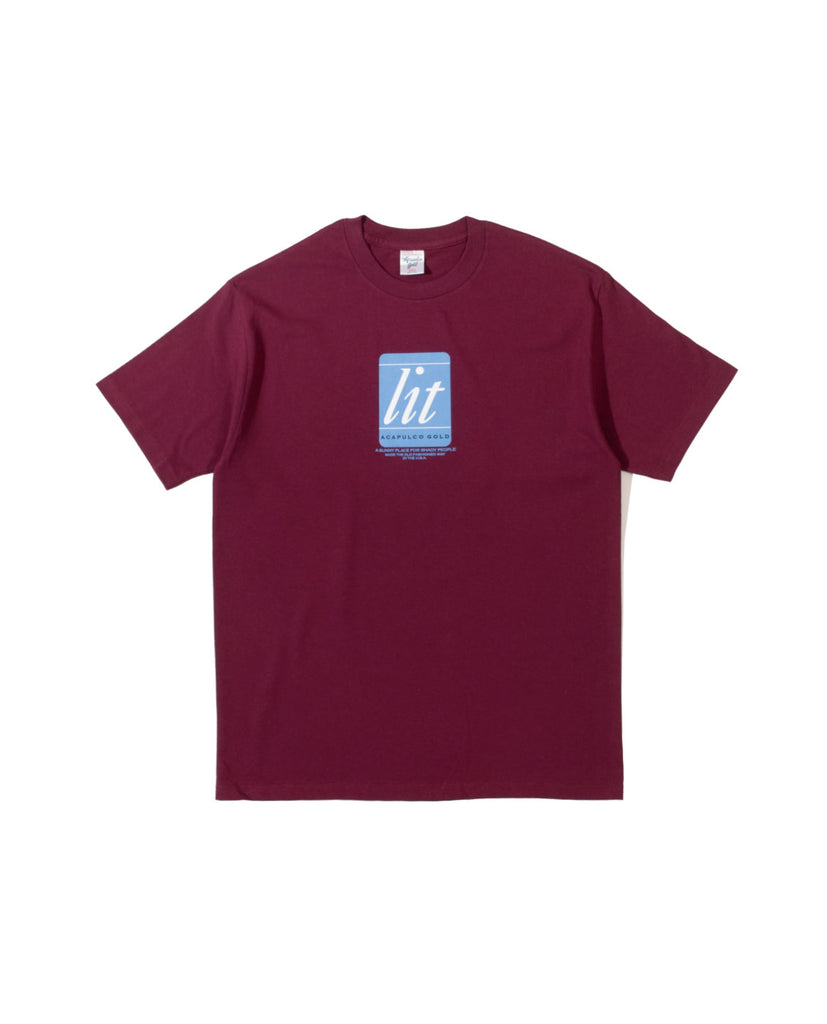 Acapulco Gold JAPAN Lit Up S/S Tee Burgundy