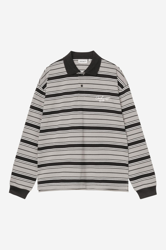 Carhartt WIP L/S Devitt Rugby Shirt Devitt Stripe, Shady Grey
